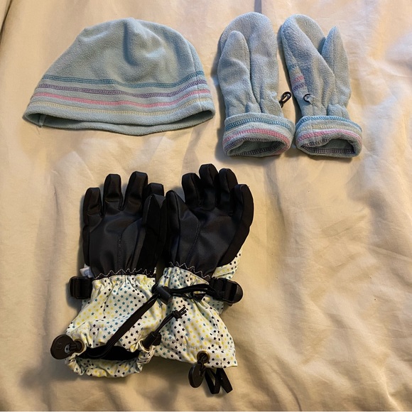 Girls size 10 Turquoise Spyder Ski/Snowboard Jacket, Snowpants, Hat & Gloves - Picture 6 of 11